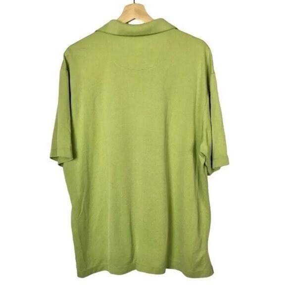 Tommy Bahama Lime Green Textured Short Sleeve Polo XL - Picture 2 of 3